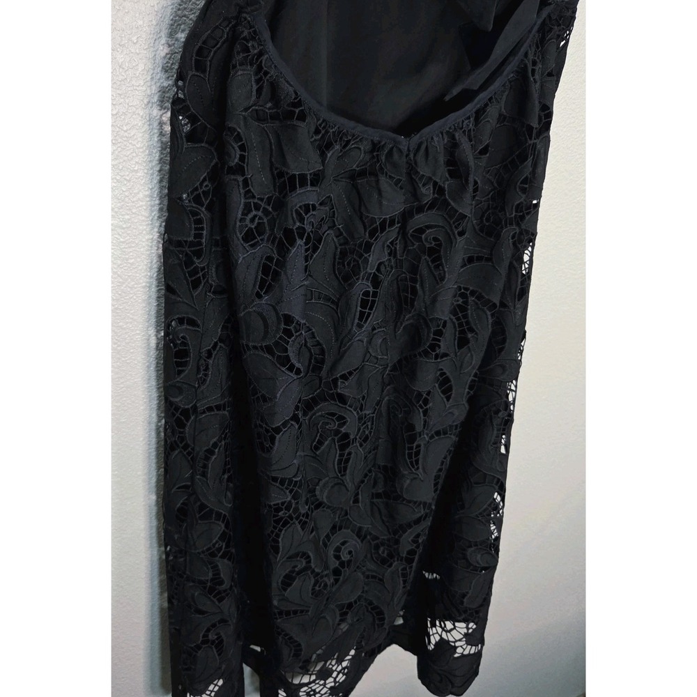Express Black Lace Cutout Back Dress Spaghetti Strap Fit Flare Small - Picture 14 of 14